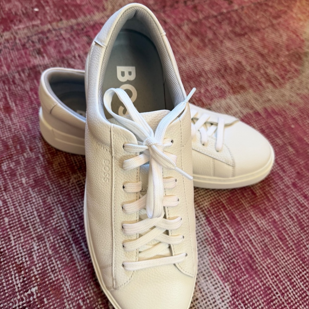HUGO BOSS GARY TRAINERS WITH LEATHER UPPERS - Picture 3 of 5
